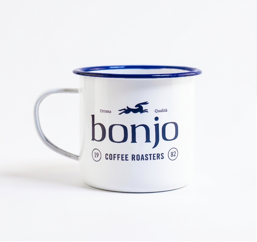 The Explorer Enamel Mug, White